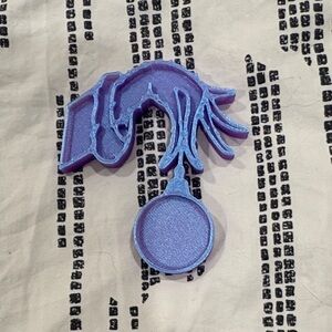 Purple grinch clay or cookie cutter 3in stamp